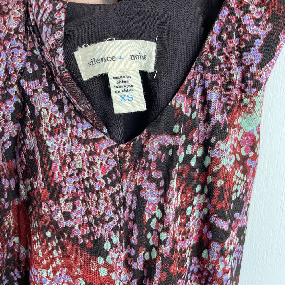 Silence + Noise Printed Wrap Open Back Mini Dress - image 2